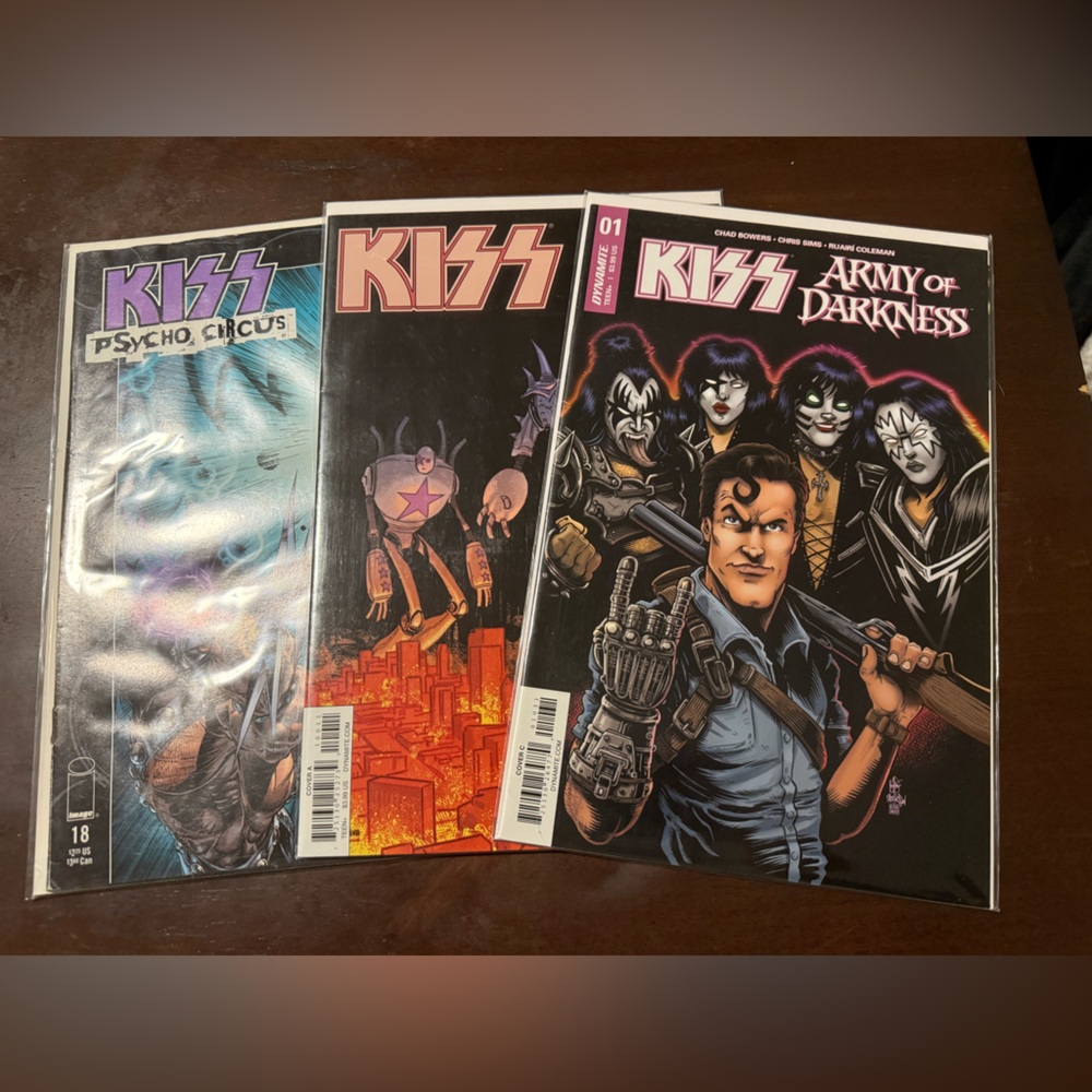 3 Kiss Comic Books